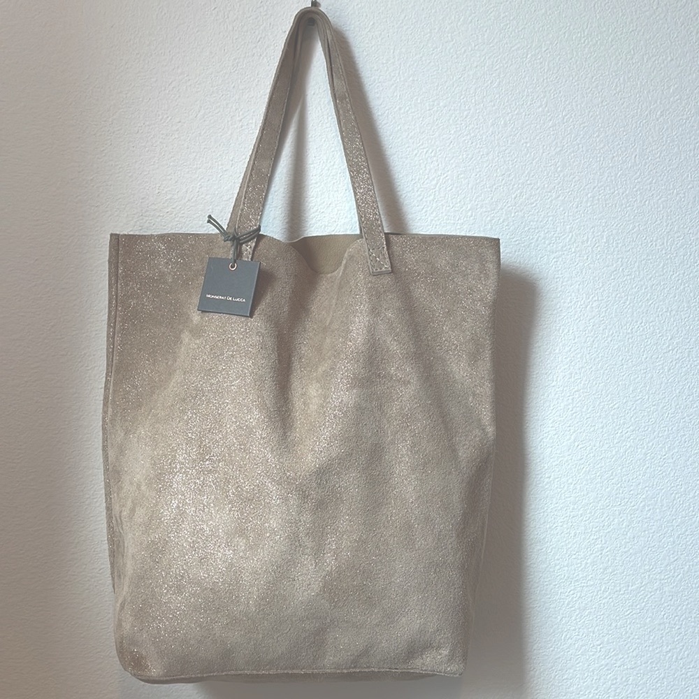 NWT Monserat de Lucca Suede Tote Bag